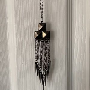 Set of 3 Long Necklaces - all metal in different tones